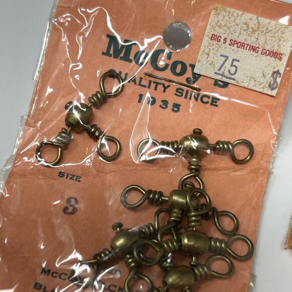 McCoys Fishing Swivels Size 1 and 3 Bundle 11pc Vintage Tackle USA NOS - Picture 7 of 9